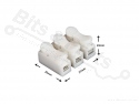 Kroonsteentje met quick connector 3-voudig